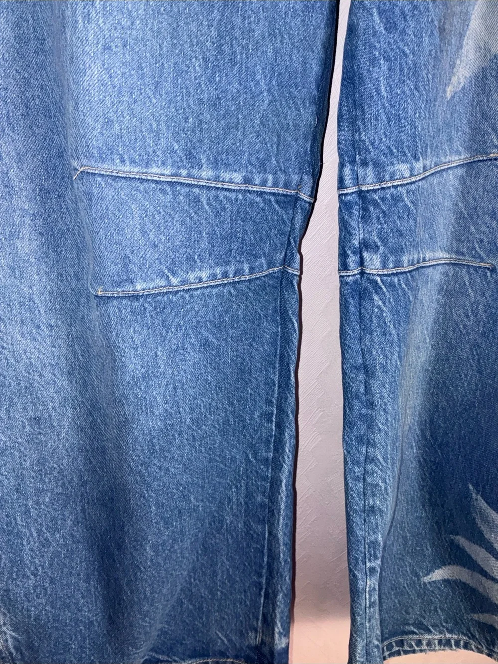 Free People Printed Good Luck Barrel Jeans